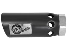 Load image into Gallery viewer, aFe Power Intercooled Tip Stainless Steel - Black 4in In x 5in Out x 12in L Clamp-On Catback aFe
