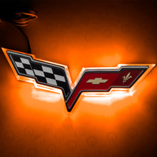 Load image into Gallery viewer, Oracle Chevrolet Corvette C6 Illuminated Emblem - Dual Intensity - Amber SEE WARRANTY Light Accessories and Wiring ORACLE Lighting