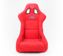 Load image into Gallery viewer, NRG FRP Bucket Seat ULTRA Edition - Large (Red Alcantara/Gold Glitter Back) Race Seats NRG