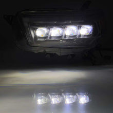Load image into Gallery viewer, AlphaRex 10-13 Toyota 4Runner NOVA LED Projector Headlights Plank Style Black w/Seq Signal/DRL Headlights AlphaRex
