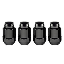 Load image into Gallery viewer, McGard Hex Lug Nut (Cone Seat Bulge Style) M12X1.5 / 3/4 Hex / 1.45in. Length (4-Pack) - Black Lug Nuts McGard