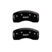 Load image into Gallery viewer, MGP 2 Caliper Covers Engraved Rear MGP Black Finish Silver Characters 2016 Ford Focus Caliper Covers MGP