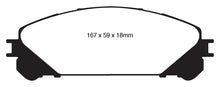 Load image into Gallery viewer, EBC 15+ Lexus NX200t 2.0 Turbo Yellowstuff Front Brake Pads Brake Pads - Performance EBC