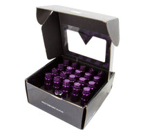 Load image into Gallery viewer, NRG 700 Series M12 X 1.25 Steel Lug Nut w/Dust Cap Cover Set 21 Pc w/Locks & Lock Socket - Purple Lug Nuts NRG