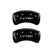 Load image into Gallery viewer, MGP 4 Caliper Covers Engraved Front & Rear i-Vtec Black finish silver ch Caliper Covers MGP