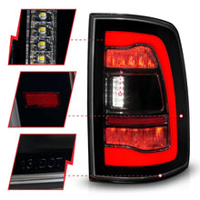 Load image into Gallery viewer, ANZO 09-18 Dodge Ram 1500 Sequential LED Taillights Smoke Black Tail Lights ANZO