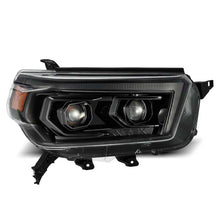 Load image into Gallery viewer, AlphaRex 10-13 Toyota 4Runner LUXX LED Proj Headlights Plank Style Alpha Black w/Seq Signal/DRL Headlights AlphaRex