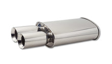 Load image into Gallery viewer, Vibrant StreetPower Oval Muffler w/ Dual 3.5in Round Tips Straight Cut Beveled Edge 2.5in inlet I.D. Muffler Vibrant