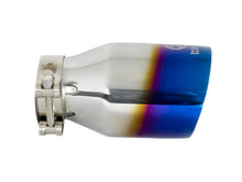 Load image into Gallery viewer, aFe Takeda 304 Stainless Steel Clamp-On Exhaust Tip 2.5in Inlet / 4in Outlet - Blue Flame Tips aFe