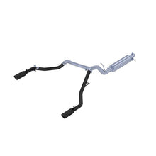 Load image into Gallery viewer, MBRP 19-20 Ford Ranger 2.3L 3in Dual Split Rear Outlet 4in OD Tips Black Coated Cat Back Exhaust Catback MBRP
