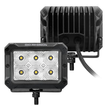 Load image into Gallery viewer, Go Rhino Xplor Bright Series Rectangle LED Flood Light Kit (Surface/Thread Std Mnt) 4x3 - Blk (Pair) Light Bars & Cubes Go Rhino