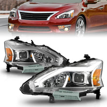 Load image into Gallery viewer, ANZO 13-15 Nissan Altima (w/o Factory HID Bulbs) Projector Headlights - w/ Light Bar Chrome Housing Headlights ANZO