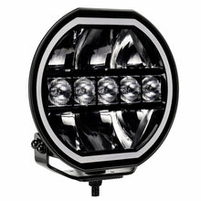 Load image into Gallery viewer, Go Rhino Xplor Blackout Series Maxline LED Hi/Low Beam w/Multi DRL (Surface Mount) 7in. - Blk Light Bars & Cubes Go Rhino
