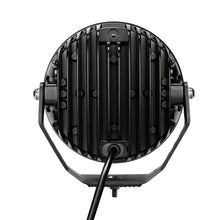 Load image into Gallery viewer, Go Rhino Xplor Blackout Series Round LED Spot Light Beam w/DRL (Surface/Thread Stud Mnt) 7in. - Blk Light Bars & Cubes Go Rhino