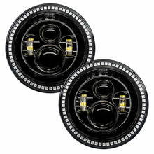 Load image into Gallery viewer, Oracle 7in High Powered LED Headlights - Black Bezel - ColorSHIFT - BC1 SEE WARRANTY Headlights ORACLE Lighting