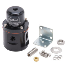 Load image into Gallery viewer, Edelbrock Fuel Pressure Regulator Carbureted 160 GPH 5-10 PSI 3/8In In/Out 3/8In Return Black Fuel Pressure Regulators Edelbrock