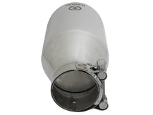 Load image into Gallery viewer, aFe Takeda 304 Stainless Steel Clamp-On Exhaust Tip 2.5in. Inlet / 4.5in. Outlet / 9in. L - Polished Tips aFe