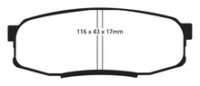 Load image into Gallery viewer, EBC 08+ Lexus LX570 5.7 Yellowstuff Rear Brake Pads Brake Pads - Performance EBC
