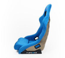 Load image into Gallery viewer, NRG FRP Bucket Seat ULTRA Edition - Large (Blue Alcantara/Gold Glitter Back) Race Seats NRG