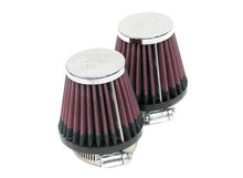 Load image into Gallery viewer, K&N Universal Chrome Filter 2.25in Flange / 3.5in Base / 2in Top / 4in Height - 2 Per Box Air Filters - Universal Fit K&N Engineering
