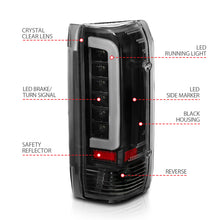 Load image into Gallery viewer, ANZO 1987-1996 Ford F-150 LED Taillights Black Housing Clear Lens (Pair) Tail Lights ANZO