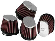 Load image into Gallery viewer, K&N Universal Chrome Oval Tapered Air Filter - 2in Flg ID x 4in OS L 3in OS W x 2.75in H Misc Powersports K&N Engineering