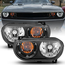 Load image into Gallery viewer, ANZO 2008-2014 Dodge Challenger Crystal Headlights Black Headlights ANZO