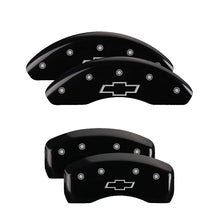Load image into Gallery viewer, MGP 4 Caliper Covers Engraved Front & Rear MGP Black finish silver ch Caliper Covers MGP