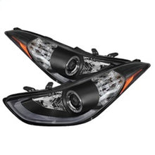 Load image into Gallery viewer, Spyder Hyundai Elantra 11-13 Projector Headlights LED Halo DRL Blk PRO-YD-HYELAN11-DRL-BK Headlights SPYDER