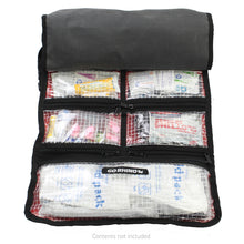 Load image into Gallery viewer, Go Rhino XVenture Gear First Aid Roll - Large (5x5in. Closed) 12oz Waxed Canvas - Black Cargo Boxes & Bags Go Rhino