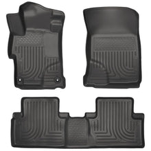 Load image into Gallery viewer, Husky Liners 2014 Honda Civic Sedan WeatherBeater Black Front & 2nd Seat Floor Liners Floor Mats - Rubber Husky Liners