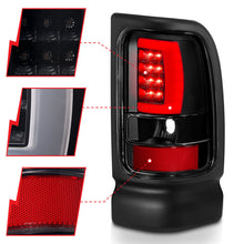 Load image into Gallery viewer, ANZO 1994-2001 Dodge Ram 1500 LED Taillights Plank Style Black w/Clear Lens Tail Lights ANZO
