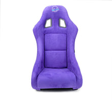 Load image into Gallery viewer, NRG FRP Bucket Seat PRISMA Edition w/ Pearlized Back Purple Alcantara - Medium Race Seats NRG