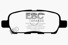 Load image into Gallery viewer, EBC 08-13 Infiniti EX35 3.5 Greenstuff Rear Brake Pads Brake Pads - Performance EBC