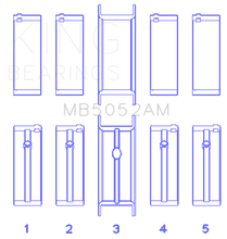 Load image into Gallery viewer, King Chrysler/Mitsubishi 122ci 2.0L (Size 0.25) Main Bearing Set Bearings King Engine Bearings