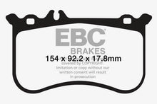 Load image into Gallery viewer, EBC 10-11 Mercedes-Benz CL550 5.5 AMG Sport Pkg Yellowstuff Front Brake Pads Brake Pads - Performance EBC