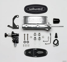 Load image into Gallery viewer, Wilwood HV Tandem M/C Kit w L/H Bracket & Prop Valve - 7/8in Bore Ball Burnished-W/Pushrod Brake Master Cylinder Wilwood