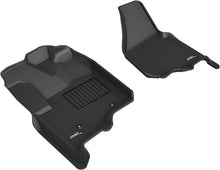 Load image into Gallery viewer, 3D MAXpider 12-16 Ford F-250 350 450 Bucket Seats No Floor Shift Kagu 1st Row Floormats - Black Floor Mats - Rubber 3D MAXpider