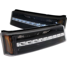 Load image into Gallery viewer, ANZO 2003-2006 Chevrolet Silverado 1500 LED Parking Lights Black w/ Amber Reflector Lights Corner ANZO