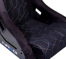 Load image into Gallery viewer, NRG FRP Bucket Seat (Black w/ Multi Color Geometric Pattern) - Large Race Seats NRG