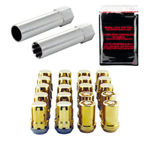 Load image into Gallery viewer, McGard SplineDrive Tuner 5 Lug Install Kit w/Locks & Tool (Cone) M12X1.25 / 13/16 Hex - Gold Lug Nuts McGard