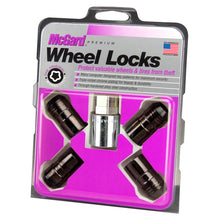 Load image into Gallery viewer, McGard Wheel Lock Nut Set - 4pk. (Cone Seat) M14X1.5 / 21mm & 22mm Dual Hex / 1.639in. L - Black Lug Nuts McGard