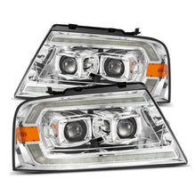 Load image into Gallery viewer, AlphaRex 04-08 Ford F150 PRO-Series Projector Headlights Black w/ Sequential Signal and DRL Headlights AlphaRex