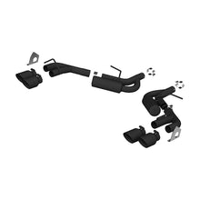 Load image into Gallery viewer, MBRP 16-19 Chevrolet Camaro V6 2.5in BLK NPP Dual Axle Back Exhaust w/ 4in Quad Dual Wall Tips Axle Back MBRP