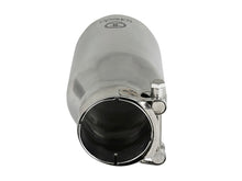 Load image into Gallery viewer, aFe Takeda 304 Stainless Steel Clamp-On Exhaust Tip 2.5in. Inlet / 4in. Outlet / 8in. L - Polished Tips aFe