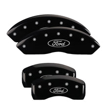 Load image into Gallery viewer, MGP 4 Caliper Covers Engraved Front & Rear MGP Black finish silver ch Caliper Covers MGP