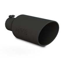 Load image into Gallery viewer, MBRP Universal Exhaust Tip 7in O.D. Rolled End 4in Inlet 18in Length - Black Tips MBRP