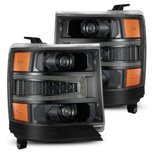 Load image into Gallery viewer, AlphaRex 16-18 Chevy 1500HD LUXX LED Proj Headlights Alpha-BK w/Seq Atv Lgt / SeqSig (Req PN 810023) Headlights AlphaRex