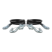 Load image into Gallery viewer, RockJock Curt Towing Safety Cable Kit 44 1/2in Long w/ 2 Snap Hooks 5000lbs 2-Pack Tow Bars RockJock