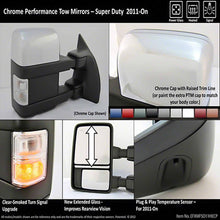 Load image into Gallery viewer, TrailFX CC-6639P-HY3DK Upgrade With Dual Manual Extending Telescoping Arms Glass Power Adjust With Turn Towing Mirror TrailFX